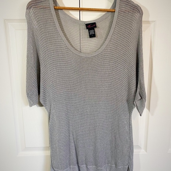 Torrid - Metallic Silver Knit Top - Picture 2 of 8